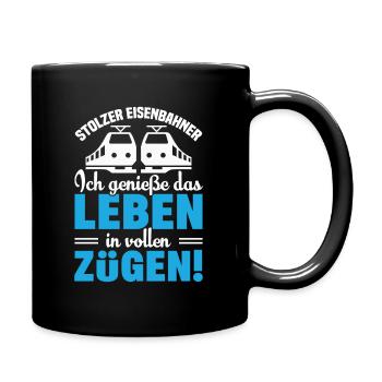 Eisenbahner - Tasse einfarbig - Schwarz - Rechts