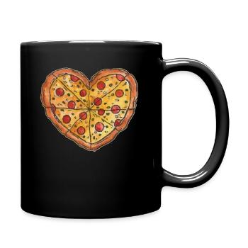Heart for Pizza I Pizza Love sur tout - Mug uni - noir - Droite