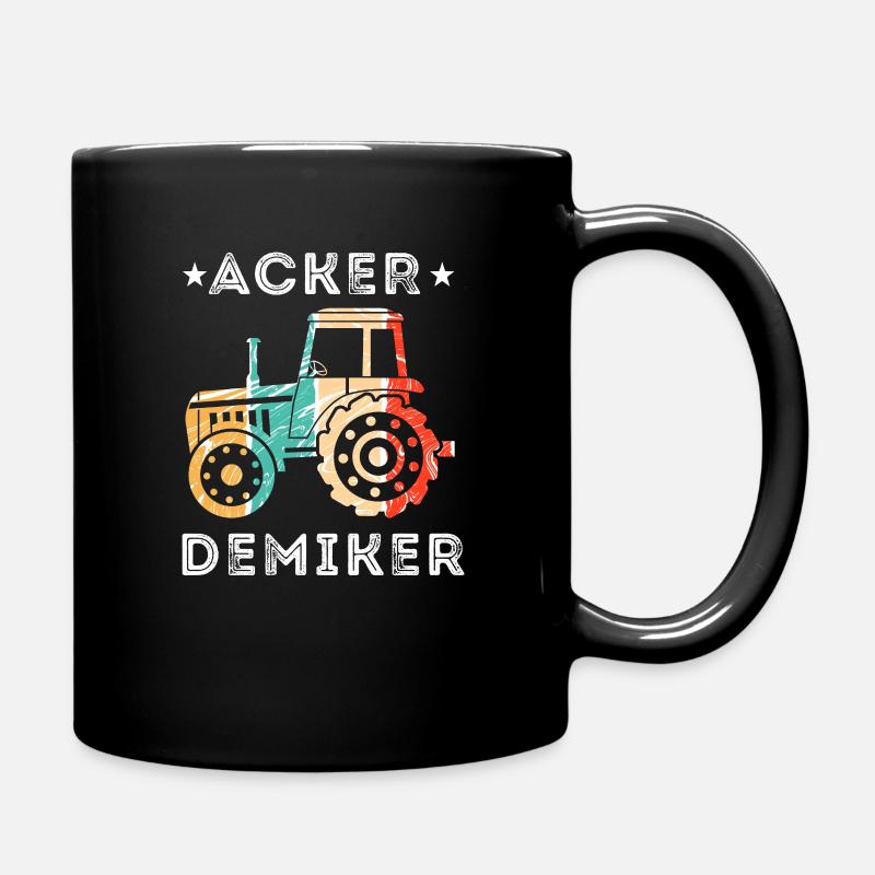 Farmer Tracktor Landwirtschaft Geschenk - Tasse einfarbig - Schwarz