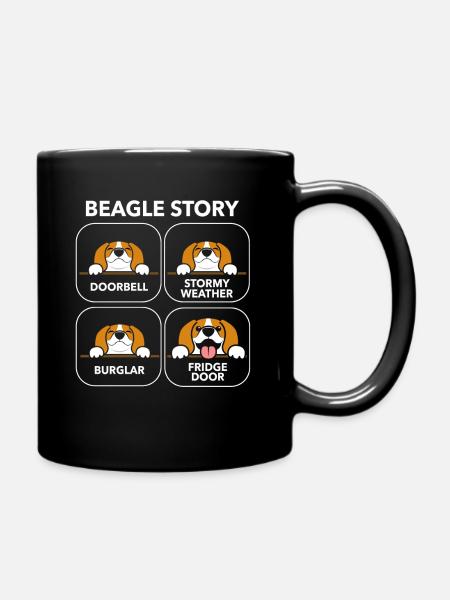 Idée cadeau chien chiot Beagle - Mug uni - noir