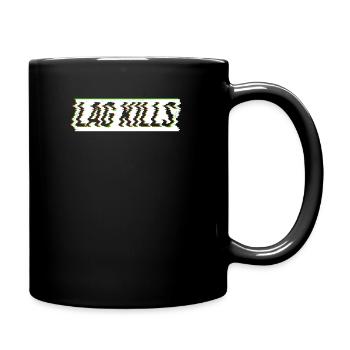 Gamer Shirt Lag Kills Glitch Style - Tasse einfarbig - Schwarz - Rechts