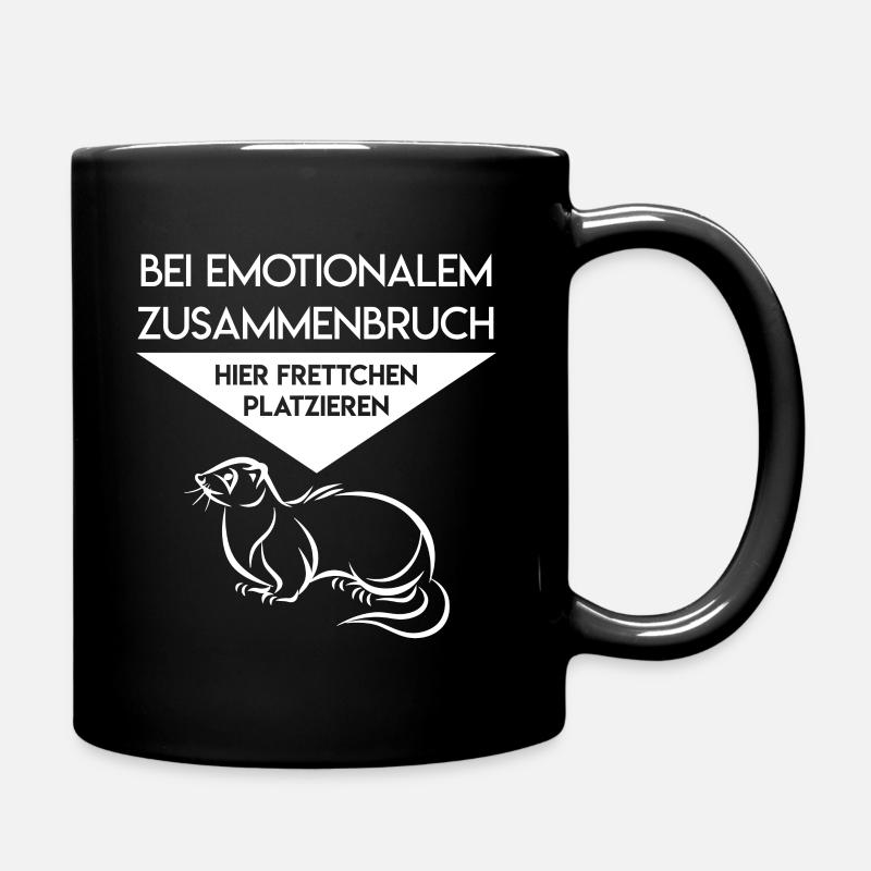 Frettchen - Tasse einfarbig - Schwarz
