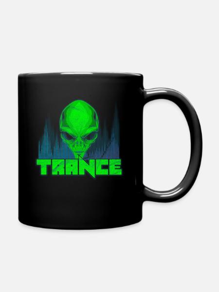Trance Music Techno Tekno Party Gift - Full Colour Mug - black