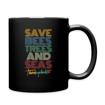 Klimawandel - Tasse einfarbig - Schwarz - Rechts