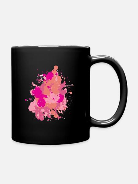 Farbklecks - Tasse einfarbig - Schwarz