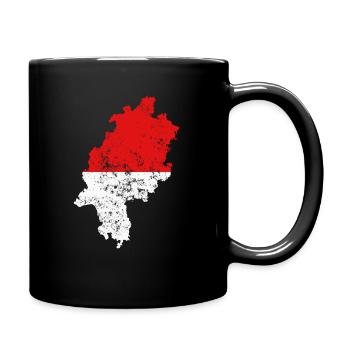 Hessen - Tasse einfarbig - Schwarz - Rechts