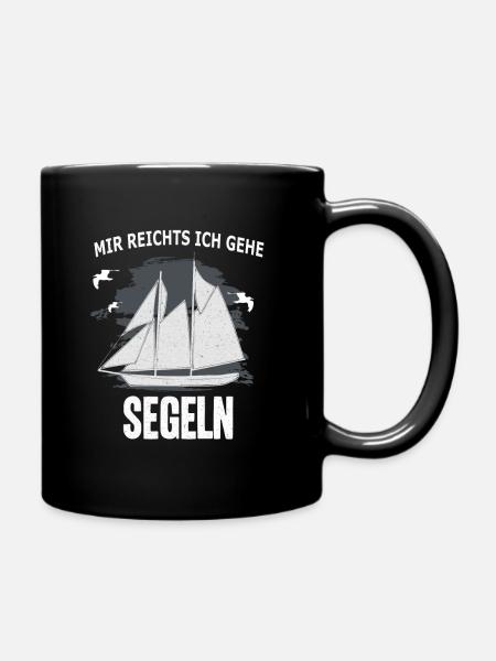 Segeln Segelboot Schiff Kapitän Seemann Geschenk - Tasse einfarbig - Schwarz