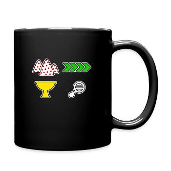 Tour France Shirt Cycling Leaders Jerseys Bike BMX - Full Colour Mug - black - Right