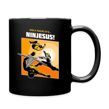 Putain de merde! C'est ... Ninjesus! Chemise Ninja Jesus Chr - Mug uni - noir - Droite