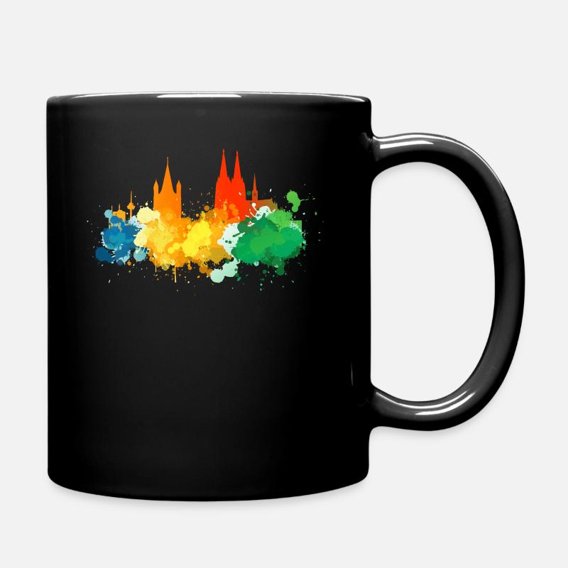 Köln Skyline Kölner Kölle - Tasse einfarbig - Schwarz