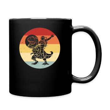 Dinosaures Astronaute Cosmos Rétro - Mug uni - noir - Droite