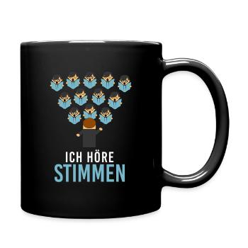 Ich Höre Stimmen Chor Chorleiter Dirigent Sänger - Tasse einfarbig - Schwarz - Rechts
