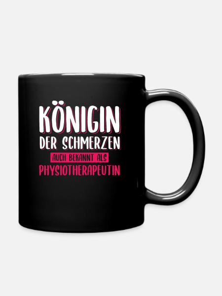 Physiotherapeut Schmerzen Physiotherapie Arbeit - Tasse einfarbig - Schwarz