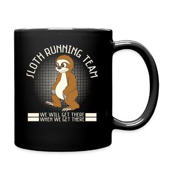 Sloth Running Team We Will Get There - Tasse einfarbig - Schwarz - Rechts