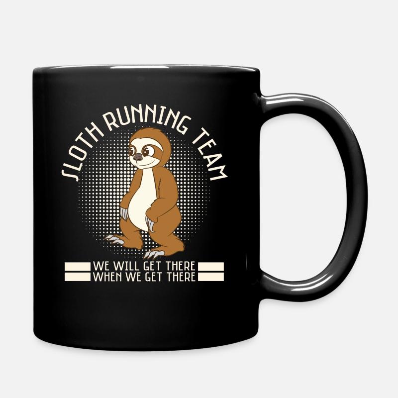 Sloth Running Team We Will Get There - Tasse einfarbig - Schwarz