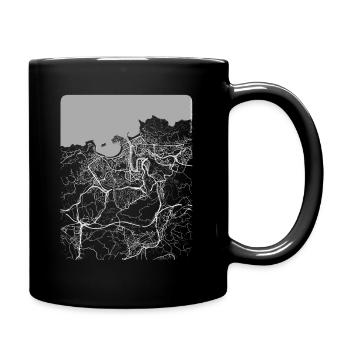Plan et rues de Donostia - Mug uni - noir - Droite