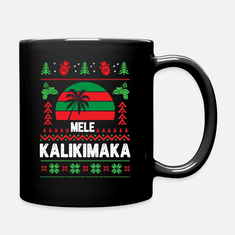 Mele Kalikimaka Hässlicher Weihnachtspullover - Tasse einfarbig - Schwarz