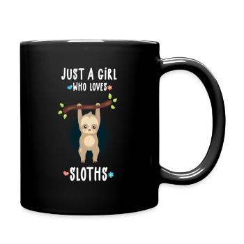 Fille paresseuse - Mug uni - noir - Droite