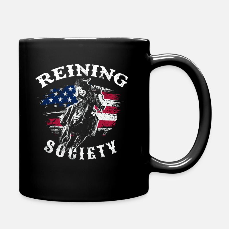 reining society - Mug uni - noir