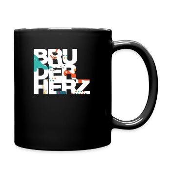 Bruderherz Bester Bruder der Welt Geschenkidee - Tasse einfarbig - Schwarz - Rechts