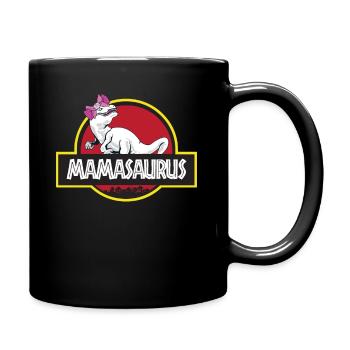 Mamasaurus Rex Cute family gift mom - Full Colour Mug - black - Right