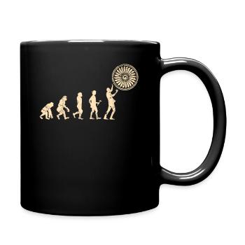 Aircraft mechanic flying aircraft turbines - Full Colour Mug - black - Right