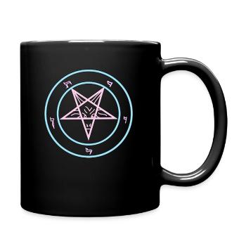 Pastel Goth Pentagramm Satan - Tasse einfarbig - Schwarz - Rechts