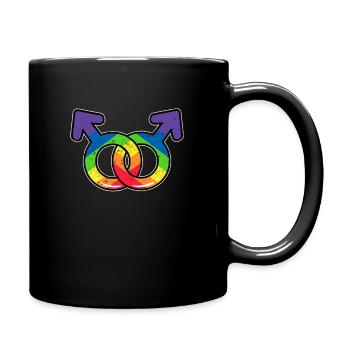 LGBT Flag Gay Pride - Full Colour Mug - black - Right