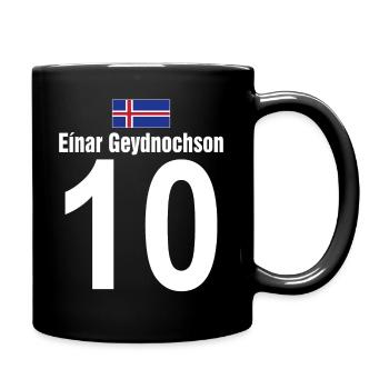 Lustiges Vatertag Island Sauf Trikot Mallorca Fußb - Tasse einfarbig - Schwarz - Rechts