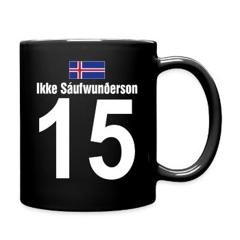 Lustiges Vatertag Island Sauf Trikot Mallorca Fußb - Tasse einfarbig - Schwarz - Rechts