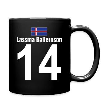 Lustiges Vatertag Island Sauf Trikot Mallorca Fußb - Tasse einfarbig - Schwarz - Rechts