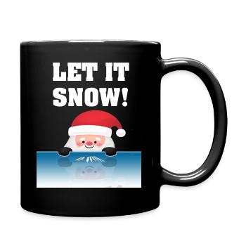 Santa Kokain Lass es schneien - Tasse einfarbig - Schwarz - Rechts