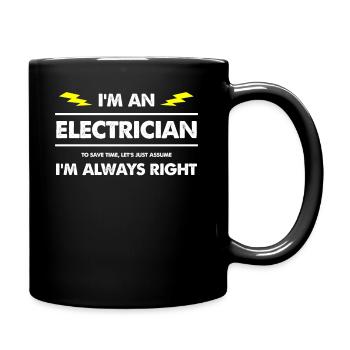 Électricien Électricien Électricien Électricité Électricité - Mug uni - noir - Droite