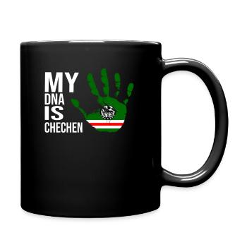 Drapeau tchétchène, My DNA Is Tchétchénie, Tchétchénie - Mug uni - noir - Droite