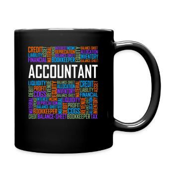 Accountant Words - Full Colour Mug - black - Right