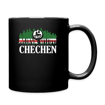 Tchétchénie, racines tchétchènes, drapeau tchétchène - Mug uni - noir - Droite