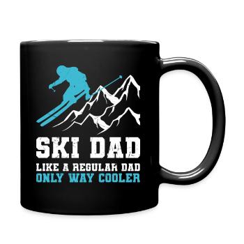 Ski dad shirt skier skiing - Full Colour Mug - black - Right