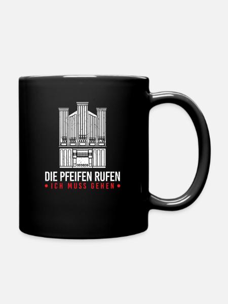 Orgel Pfeifenorgel Orgelspieler Organist Geschenk - Tasse einfarbig - Schwarz