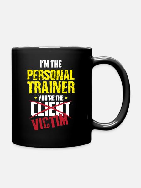 Fitnesstrainer Trainer Motivation - Tasse einfarbig - Schwarz