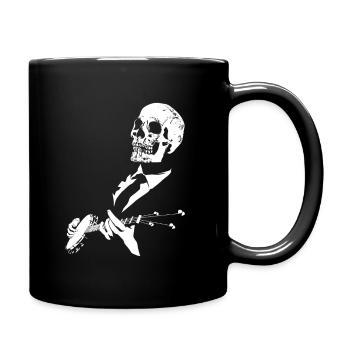Cadeau de musicien banjo squelette pour musiciens - Mug uni - noir - Droite