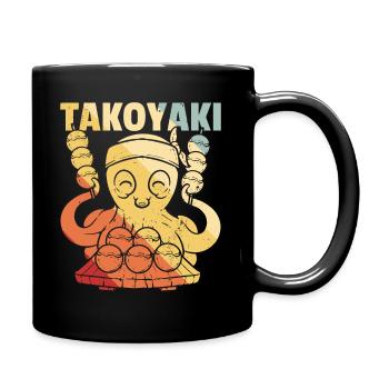 Takoyaki Squid japonais rétro - Mug uni - noir - Droite
