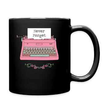 Vintage Typewriter Cartoon Art Gift - Tasse einfarbig - Schwarz - Rechts