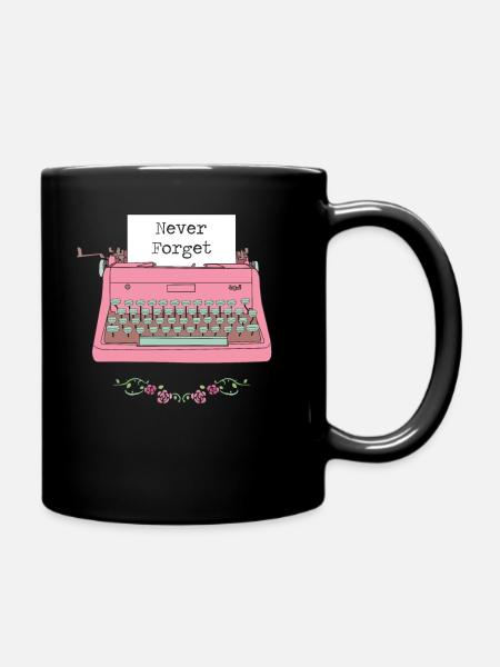 Vintage Typewriter Cartoon Art Gift - Tasse einfarbig - Schwarz