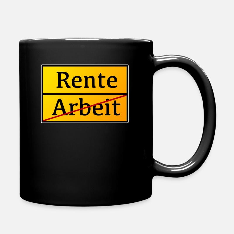 Renter Rentnerin Rente - Tasse einfarbig - Schwarz