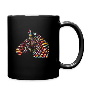 Africa Zebra in a colorful look - Full Colour Mug - black - Right