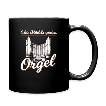 Orgel Pfeifenorgel Musiker Orgelspieler - Tasse einfarbig - Schwarz - Rechts