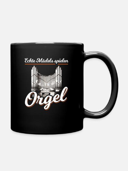Orgel Pfeifenorgel Musiker Orgelspieler - Tasse einfarbig - Schwarz