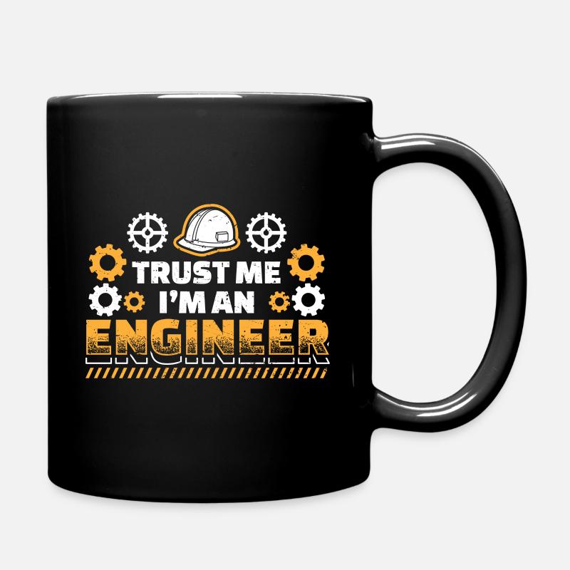 Trust me im an engineer - Full Colour Mug - black