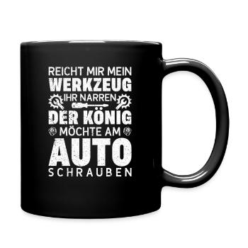 KFZ-Mechaniker Auto Schrauber - Tasse einfarbig - Schwarz - Rechts