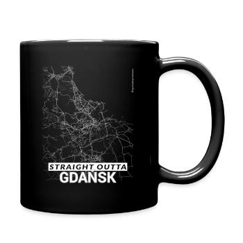 Plan et rues de Straight Outta Gdansk - Mug uni - noir - Droite